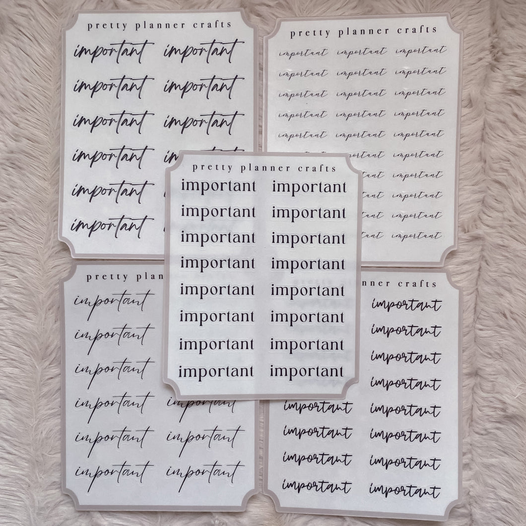 WORD STICKERS